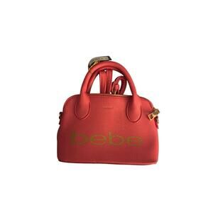 Bebe Fabiosa Faux‎ Leather Mini Dome, Top Handle and Crossbody Purse